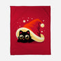 Kitty Xmas Hat-None-Fleece-Blanket-erion_designs