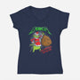 And Christmas For No One-Womens-V-Neck-Tee-Barbadifuoco