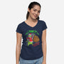 And Christmas For No One-Womens-V-Neck-Tee-Barbadifuoco