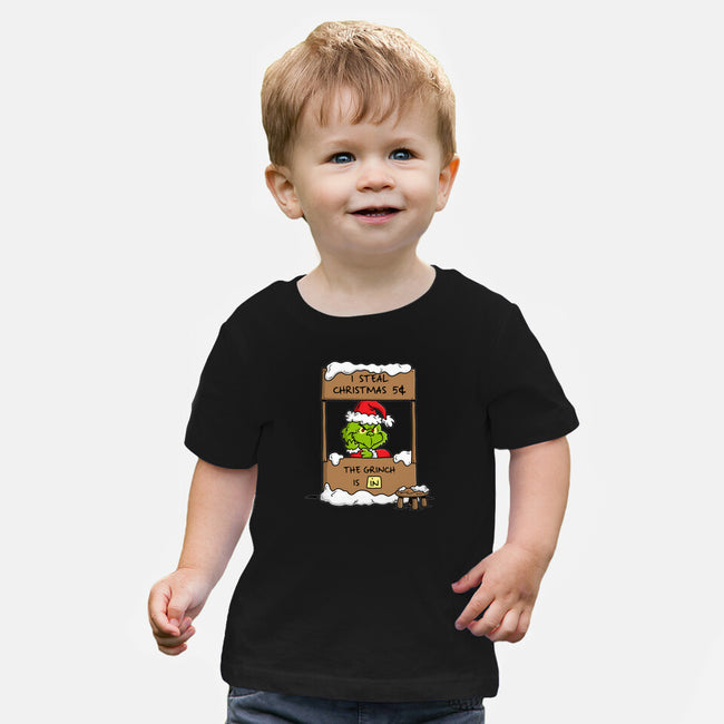 Grinch Help-Baby-Basic-Tee-Barbadifuoco