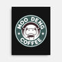 Moo Deng Coffee-None-Stretched-Canvas-retrodivision