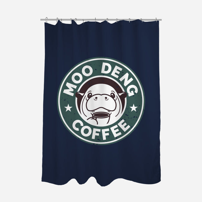 Moo Deng Coffee-None-Polyester-Shower Curtain-retrodivision