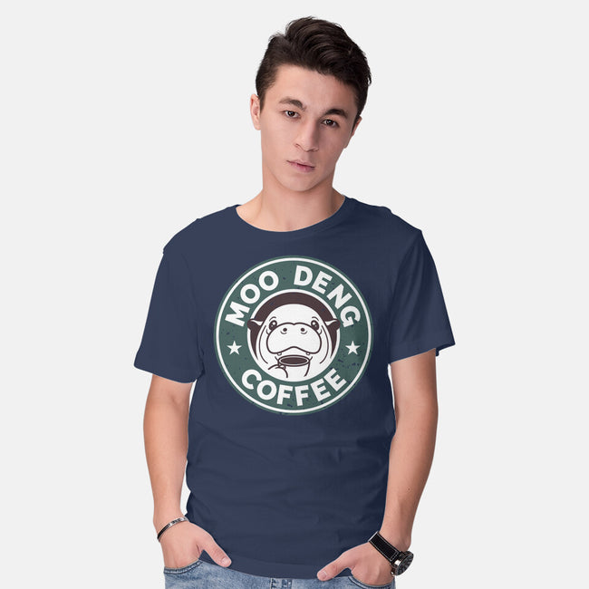 Moo Deng Coffee-Mens-Basic-Tee-retrodivision