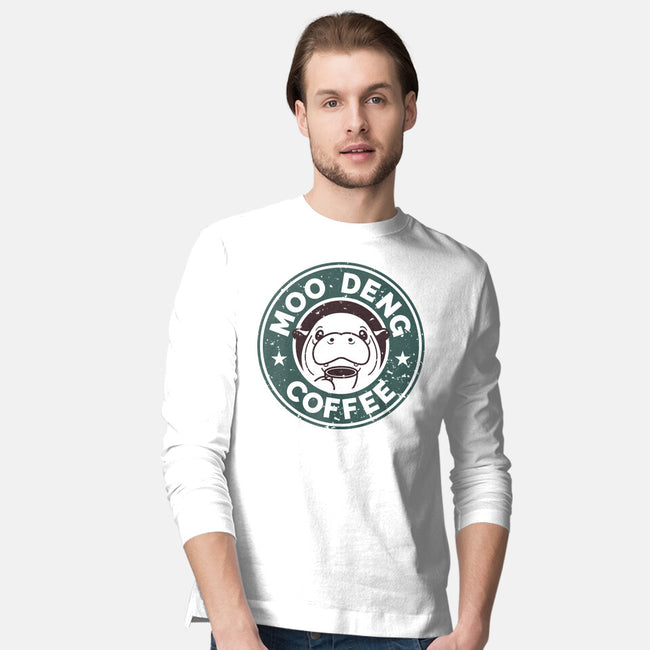 Moo Deng Coffee-Mens-Long Sleeved-Tee-retrodivision