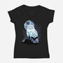 Snowy Owl-Womens-V-Neck-Tee-rmatix