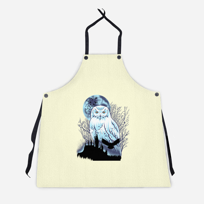 Snowy Owl-Unisex-Kitchen-Apron-rmatix