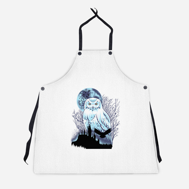 Snowy Owl-Unisex-Kitchen-Apron-rmatix