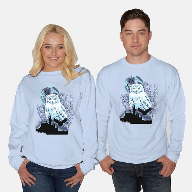 Snowy Owl-Unisex-Crew Neck-Sweatshirt-rmatix