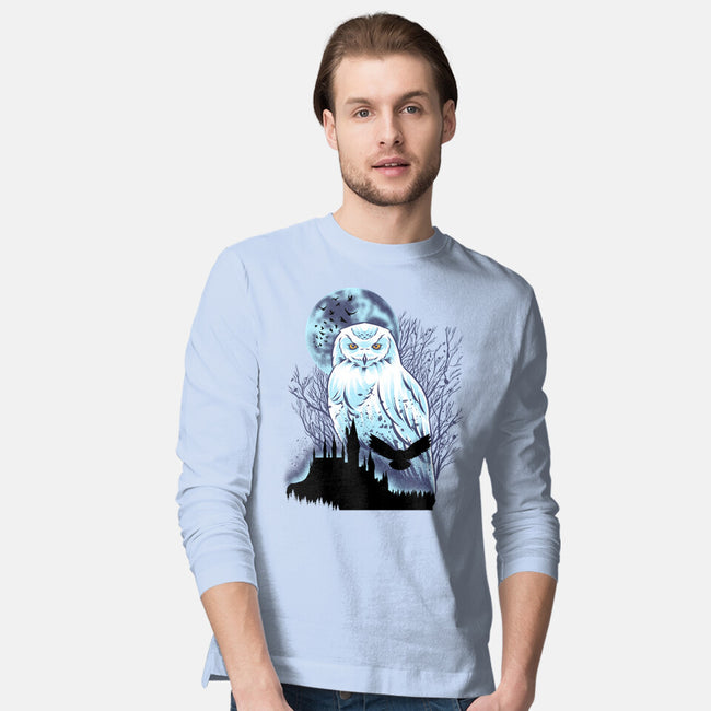 Snowy Owl-Mens-Long Sleeved-Tee-rmatix