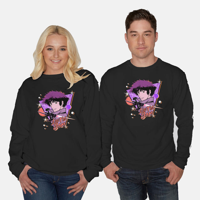 Let's Jam Across The Galaxy-Unisex-Crew Neck-Sweatshirt-palmstreet