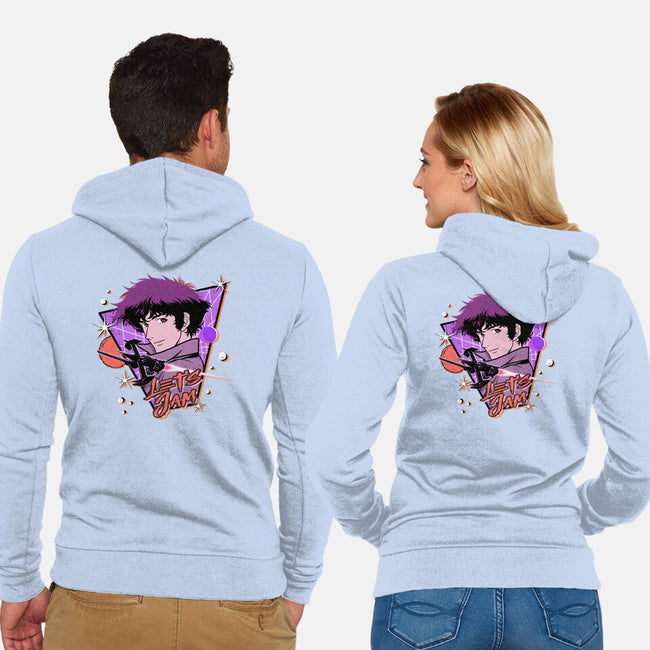 Let's Jam Across The Galaxy-Unisex-Zip-Up-Sweatshirt-palmstreet