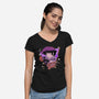 Let's Jam Across The Galaxy-Womens-V-Neck-Tee-palmstreet