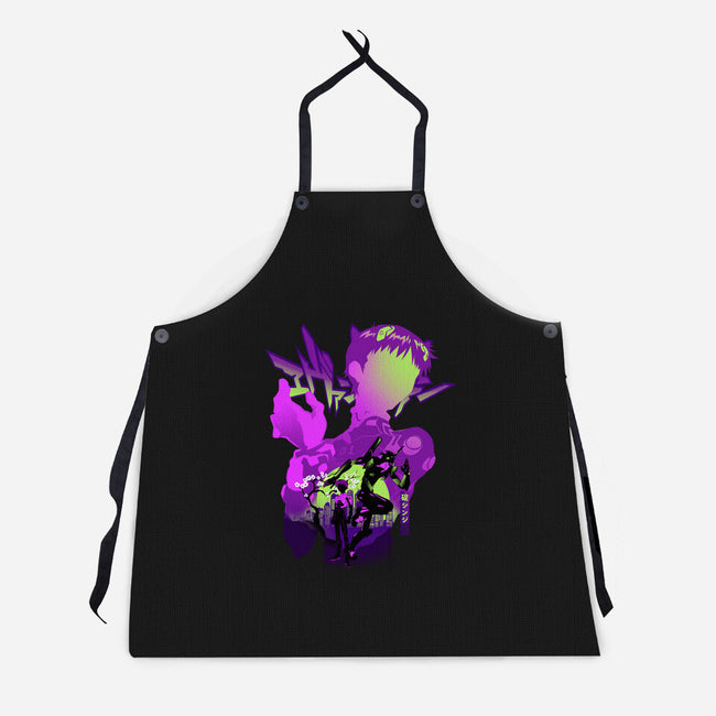 Shinji Silhouette-Unisex-Kitchen-Apron-hypertwenty