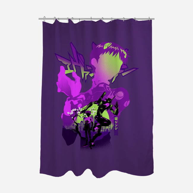 Shinji Silhouette-None-Polyester-Shower Curtain-hypertwenty