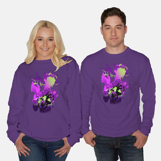 Shinji Silhouette-Unisex-Crew Neck-Sweatshirt-hypertwenty