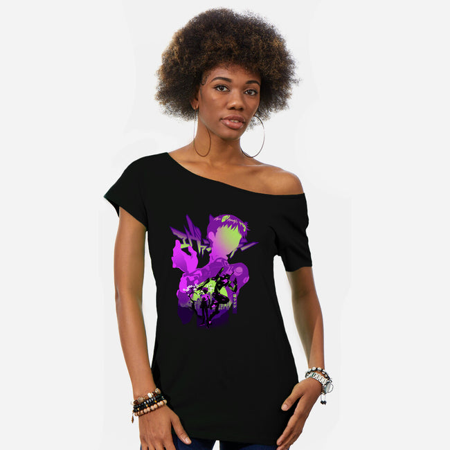 Shinji Silhouette-Womens-Off Shoulder-Tee-hypertwenty