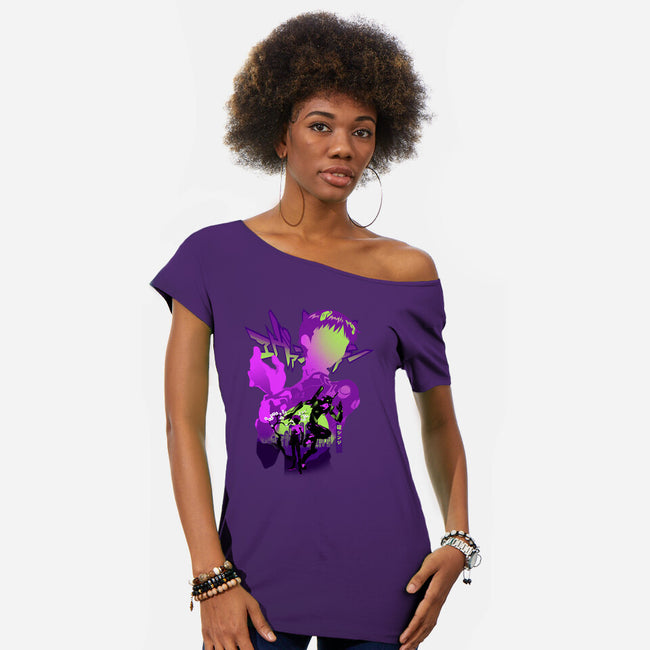 Shinji Silhouette-Womens-Off Shoulder-Tee-hypertwenty