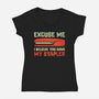 I Believe You Have My Stapler-Womens-V-Neck-Tee-kg07