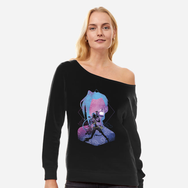 Soul Of The SuperRocket-Womens-Off Shoulder-Sweatshirt-Donnie