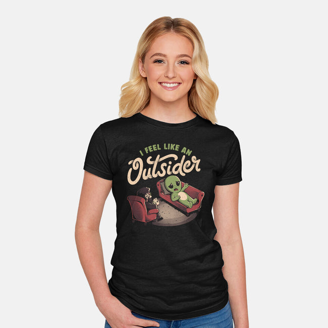 I Feel Like An Outsider-Womens-Fitted-Tee-eduely