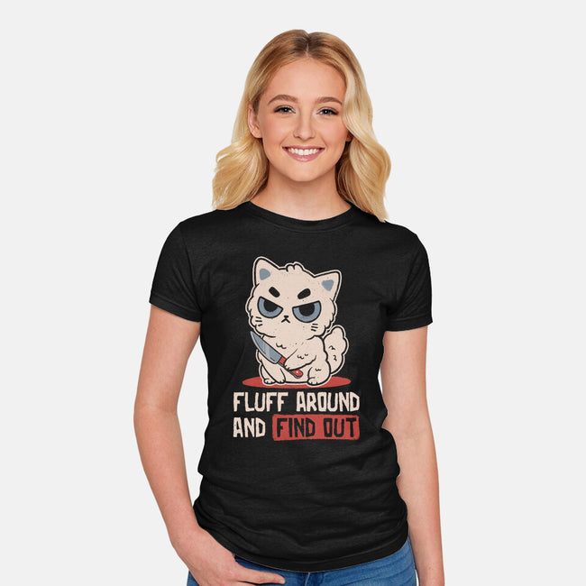 Fluff Around-Womens-Fitted-Tee-koalastudio