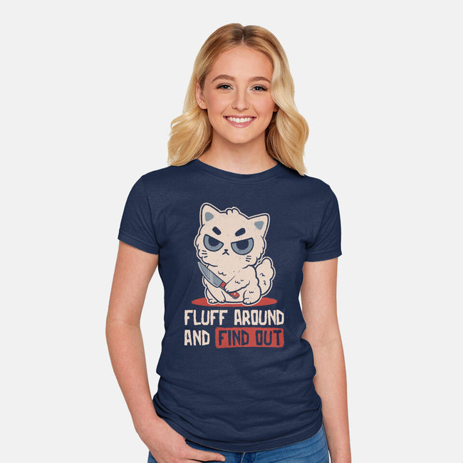 Fluff Around-Womens-Fitted-Tee-koalastudio