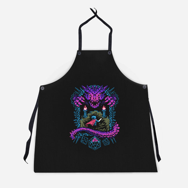 The Warrior And Dragon-Unisex-Kitchen-Apron-marsdkart