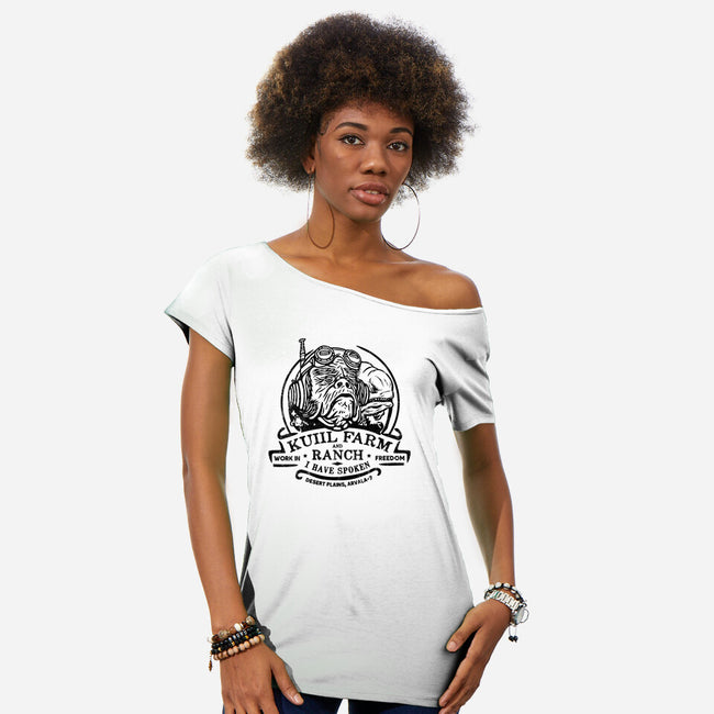 Kuiil Farm-Womens-Off Shoulder-Tee-Arinesart