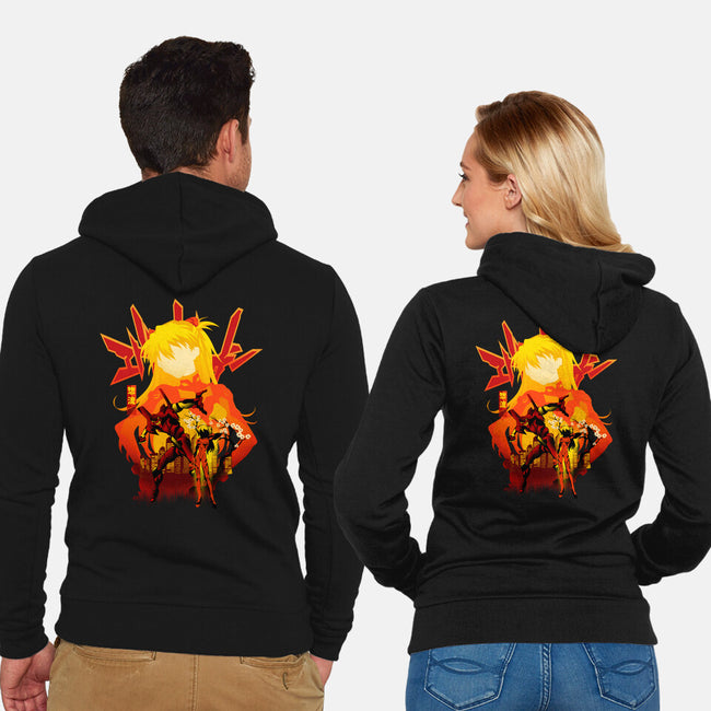 Asuka Silhouette-Unisex-Zip-Up-Sweatshirt-hypertwenty