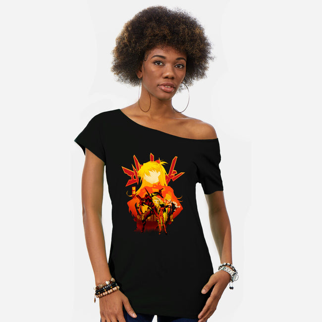 Asuka Silhouette-Womens-Off Shoulder-Tee-hypertwenty