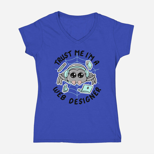 I'm A Web Designer-Womens-V-Neck-Tee-naomori