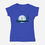 Snoopy Hakuna Matata-Womens-V-Neck-Tee-MaxoArt