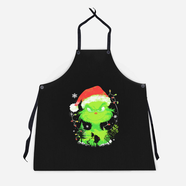 Grinch In The Gloom-Unisex-Kitchen-Apron-constantine2454