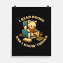 I Read Books And I Meow Things-None-Matte-Poster-worlddominationforcats