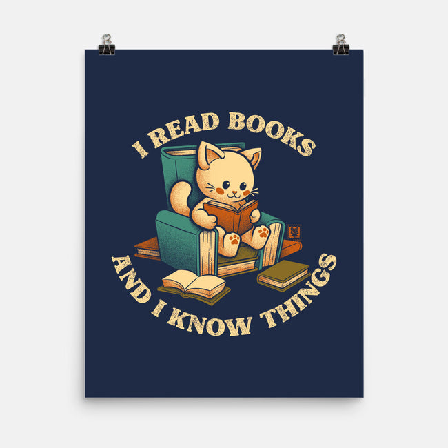 I Read Books And I Meow Things-None-Matte-Poster-worlddominationforcats