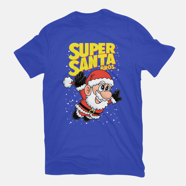 Super Santa Bros-Unisex-Basic-Tee-Barbadifuoco