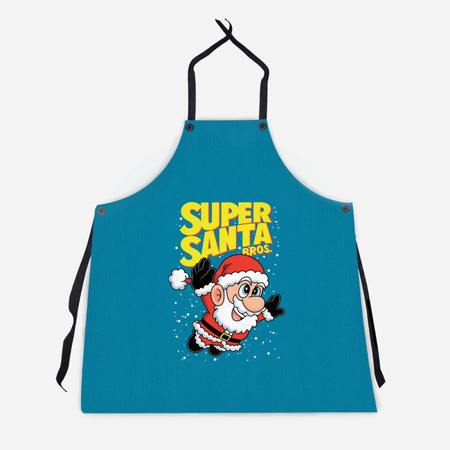 Super Santa Bros-Unisex-Kitchen-Apron-Barbadifuoco