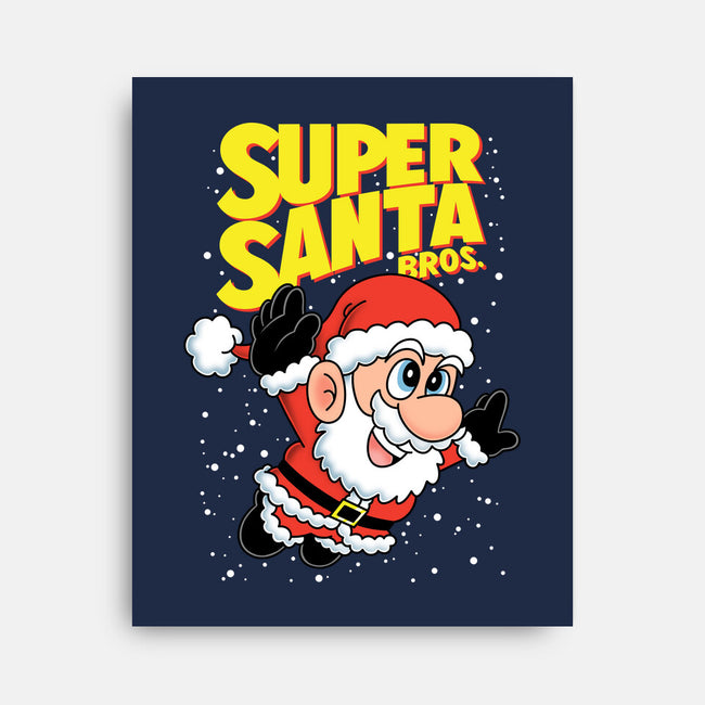 Super Santa Bros-None-Stretched-Canvas-Barbadifuoco