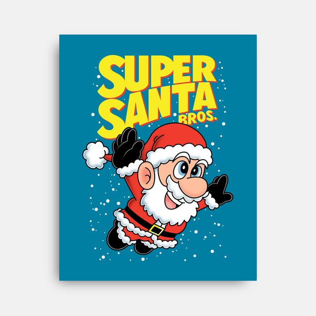 Super Santa Bros-None-Stretched-Canvas-Barbadifuoco