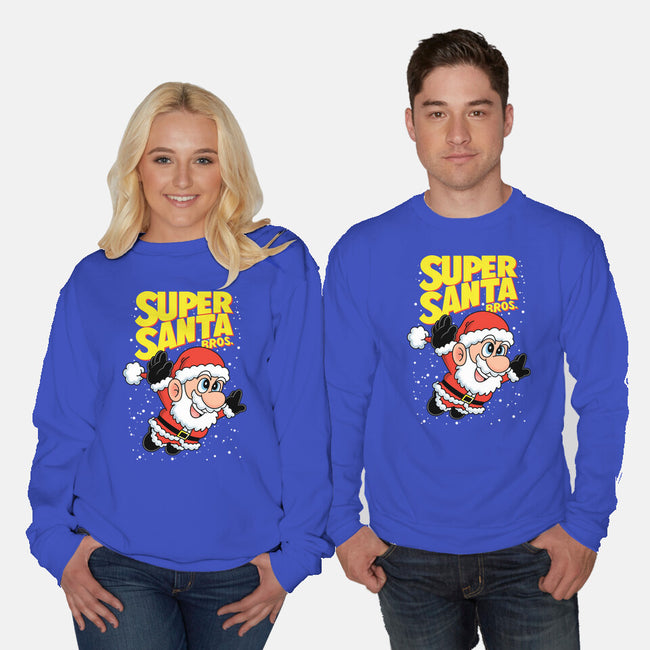 Super Santa Bros-Unisex-Crew Neck-Sweatshirt-Barbadifuoco