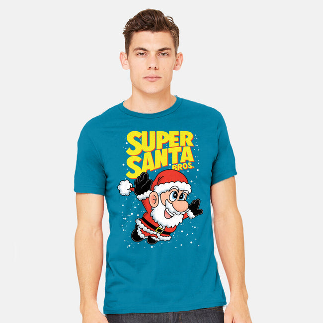 Super Santa Bros-Mens-Heavyweight-Tee-Barbadifuoco