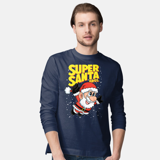 Super Santa Bros-Mens-Long Sleeved-Tee-Barbadifuoco