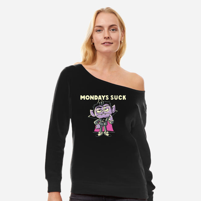 Mondays Suck-Womens-Off Shoulder-Sweatshirt-naomori