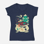 Tiny Winter-Womens-V-Neck-Tee-Henrique Torres