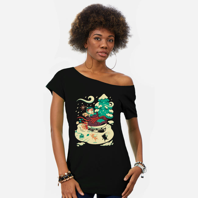 Tiny Winter-Womens-Off Shoulder-Tee-Henrique Torres