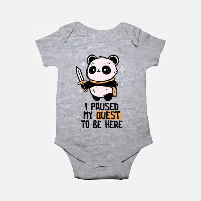 I Paused My Quest To Be Here-Baby-Basic-Onesie-koalastudio