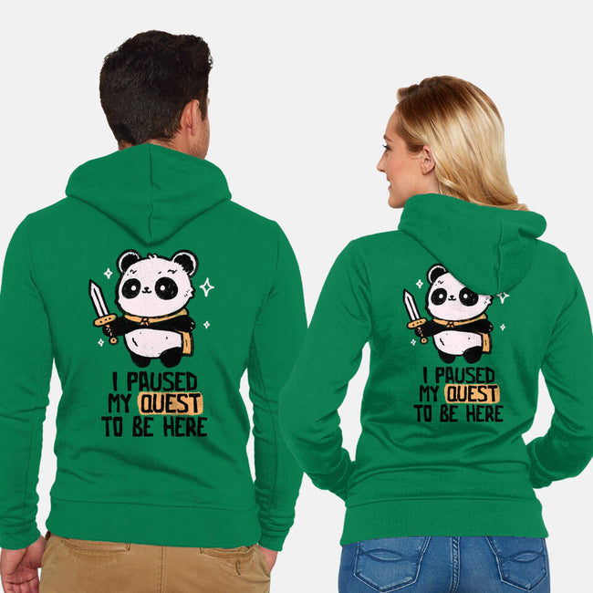 I Paused My Quest To Be Here-Unisex-Zip-Up-Sweatshirt-koalastudio