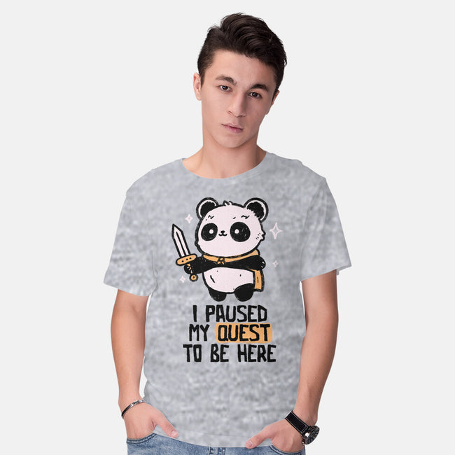 I Paused My Quest To Be Here-Mens-Basic-Tee-koalastudio