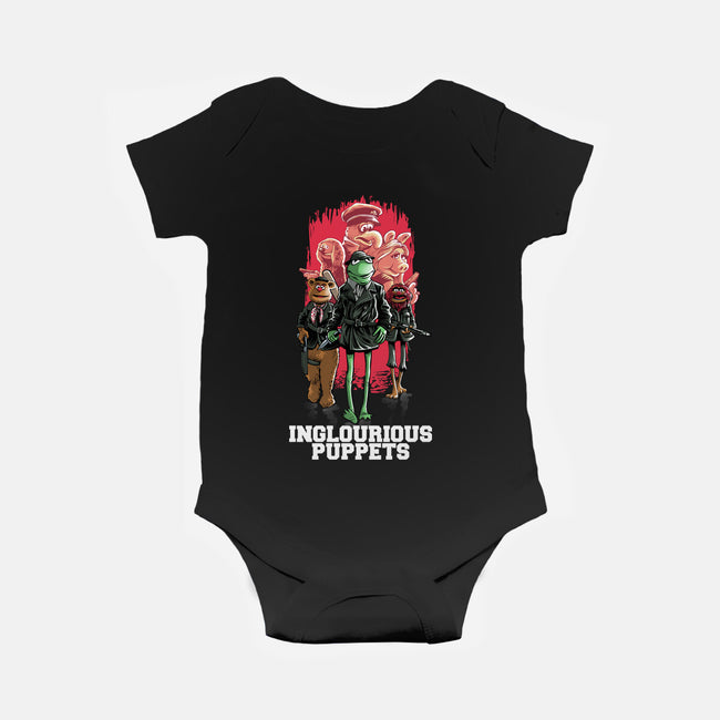 Inglourious Puppets-Baby-Basic-Onesie-zascanauta