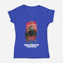 Inglourious Puppets-Womens-V-Neck-Tee-zascanauta